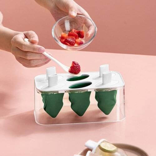 2 Colors Good Homemade Ice Cream Mold Lightweight Ice Pop Mould 6 Grids for Party