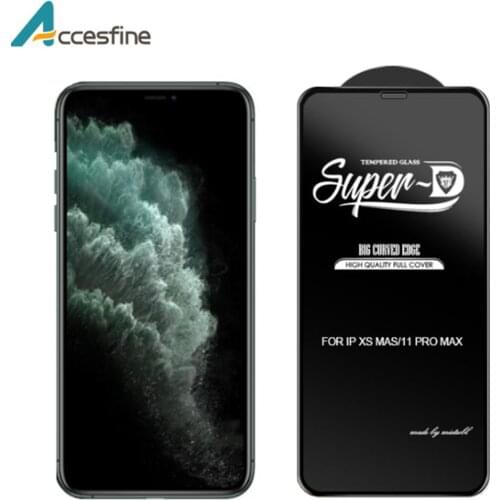 2PCS Super D Full Cover Protective glass For iPhone 11 12 Pro Max Xs Max Xr 12 mini Screen Protector Curved Edge Tempered Glass