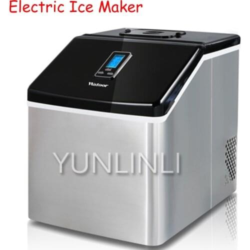 24 Ice-Tray Electric Ice Maker Commercial & Household Stainless Steel Manual Adding Water Ice Making Machine HZB-20FS