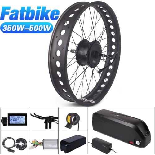 350W 36V 48V 52V Fatbike conversion Electric bike ebike kit XF15-Fat motor MXUS super bottle battery LED LCD display open size
