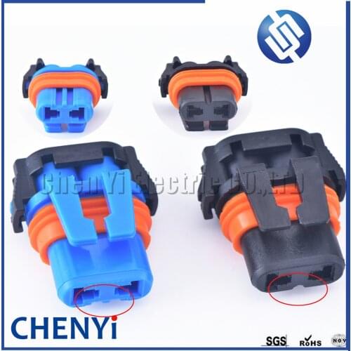 5 sets Delphi 2 Pin auto waterproof AC Power Wiring Harness Connector car lamp connector automotive HID Xenon plug DJ9005 DJ9006