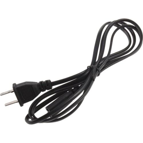 5FT US Plug 2-Prong Port Ac Power Adapter Cord Cable For VCR for PS2 for PS3 SLIM Newest