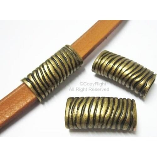 Antique bronze Licorice thread tube leather bracelet findings licorice spacer -LT08