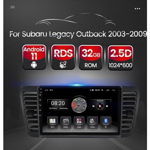 Android 11 Car Radio HD 1024*600 For Subaru Outback 3 Legacy 4 2003 2004 2005-2009 Multimedia Video Player GPS Navigation 4 Core