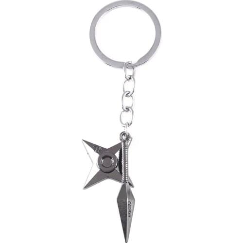 Anime Shippuden konohagakurenosato Ninja kunai Shuriken Uzumaki Hatake Kakashi Alloy Keychain Keyring Key Chain Accessories Gift
