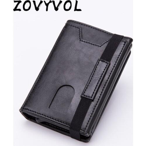 ZOVYVOL New Aluminum Box Card Holder Men and Women Unisex PU Leather New Arrival Smart Wallet Anti-theft RFID Blocking Card Case