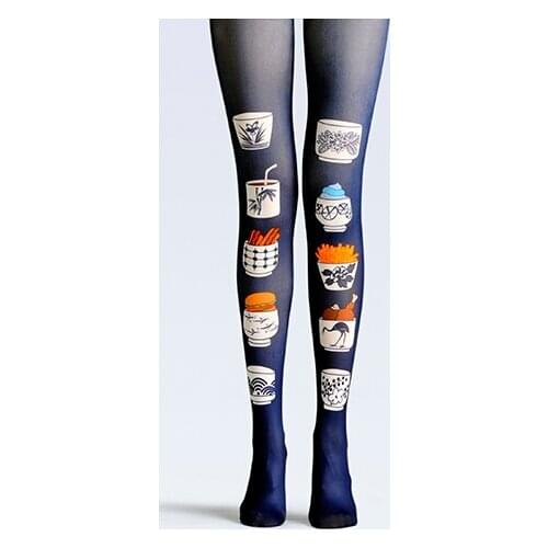 VP Unique stockings geometry Family bucket pattern Tights High-quality creative pattern Silk stockings 1 order=1pc