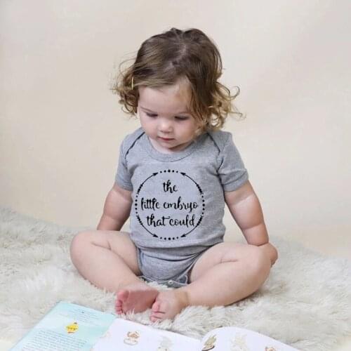 The Little Embryo That Could Newborn Baby Bodysuit Cotton Print Summer Boys Clothing Roupas De Bebe Jumpsuit Baby Girls Clothes