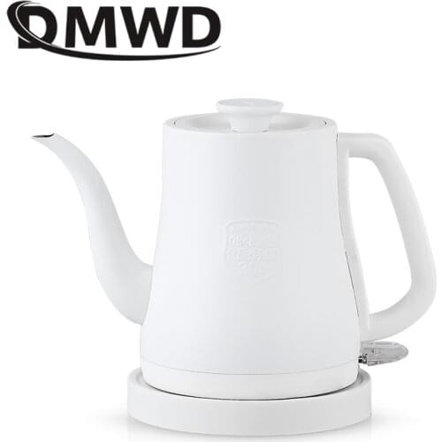 DMWD 1L Stainlesss steel Electric Kettle Drip Gooseneck Long Mouth Hot Water Heating Cooker Boiler Boiling Tea Pot Heater EU US