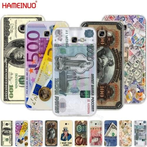 HAMEINUO money cash dollar Ruble cell phone case cover for Samsung Galaxy A3 A310 A5 A510 A7 A8 A9 2016 2017 2018