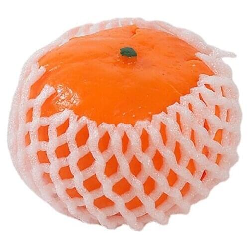 77HD 1Set Squeeze Orange Fidget Miniature Novelty Realistic Peeling Orange Prank Trick Toy with Slow Bounce Anti-Anxiety Toy
