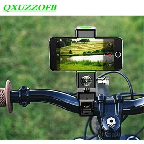Bike Phone Mount Holder Motocycle Bracket With Compass LED 360 Degrees For Iphone 5S Fitted Hard Cover Protects Mobile Stander