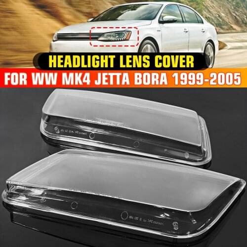 2Pcs Left & Right Car Headlight Lens Cover Replacement Head Lamp Covers For VW Jetta Bora MK4 1999 2000 2001 2002 2003 2004 2005