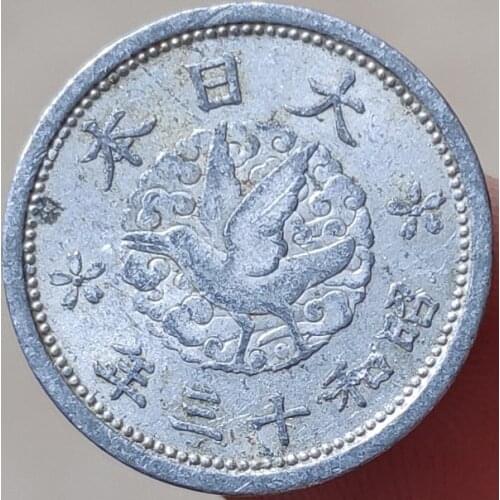 17.5mm Crow Japan 1938-1940 ,100% Real Genuine Comemorative Coin,Original Collection