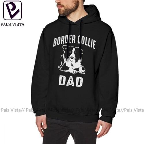 Border Collie Hoodie Border Collie Dad Shirt Hoodies Long Length Cotton Pullover Hoodie Stylish Loose XL Warm Mens White Hoodies