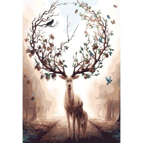 Womanized Diy Painting By Number Canvas Kits Dog Unique Gift Frameless Acrylic Paint Coloring By Numbers Animal Decor For Home