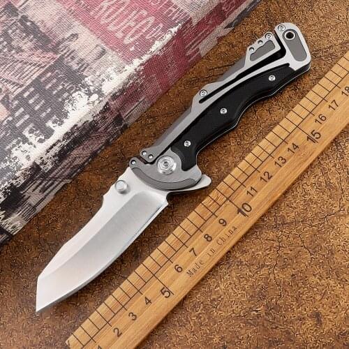 Portable outdoor tactical 8CR13MOV steel G10 handle camping hunting self-defense pocket kitchen 5190 folding knife EDC tool