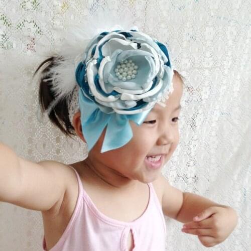 Free Shipping Big Burned Flower Girl Headband Kids Hair Accessories
