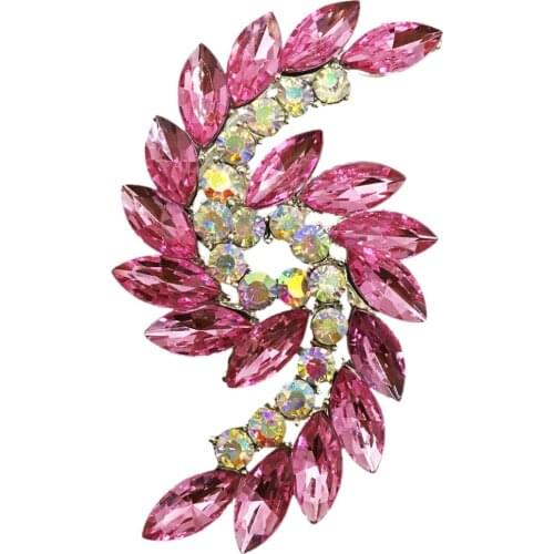 Pink Flower Brooches Wholesale Fashion Bridal Wedding Boutonniere Holding Flower Accessories BRO23