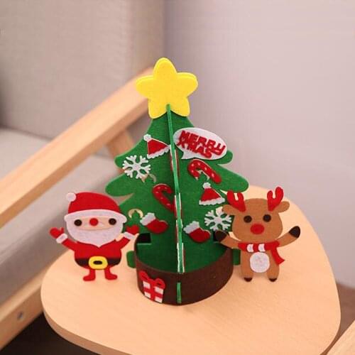 With/ Without Light Christmas Desk Tree 2019 Fashion Home Office Table Decor Xmas Decoration 3