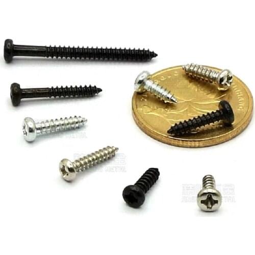 500pcs/lot PA2.1/2.2/2.4*6.5/8/9.5/10/14/25 GB845 Carbon steel phillips pan / round head self tapping screw