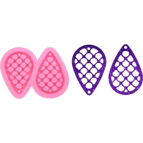 40GB Water Drop Earrings Epoxy Resin Mold DIY Keychain Pendant Casting Silicone Mould