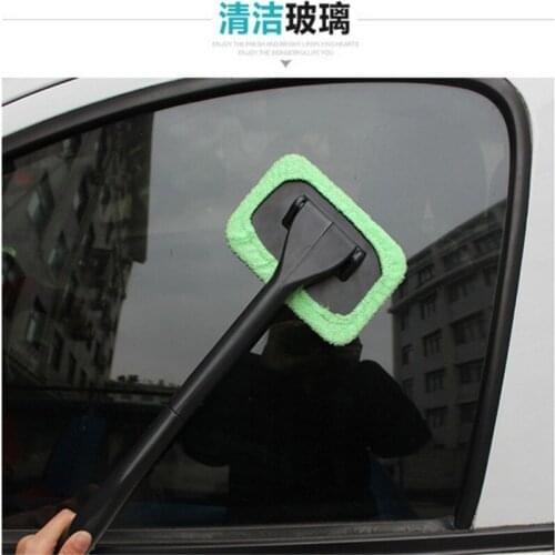 Car Window Cleaner Brush Kit Windshield Wiper Microfiber Wiper Cleaner Cleaning Brush Auto Cleaning Wash Tool With Long Handle