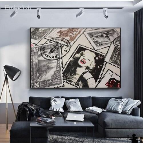 Embelish 1 Pieces Marilyn Monroe Wall Art Poster For Living Room Modern Home Decor HD Canvas Paintings Bedroom Picture