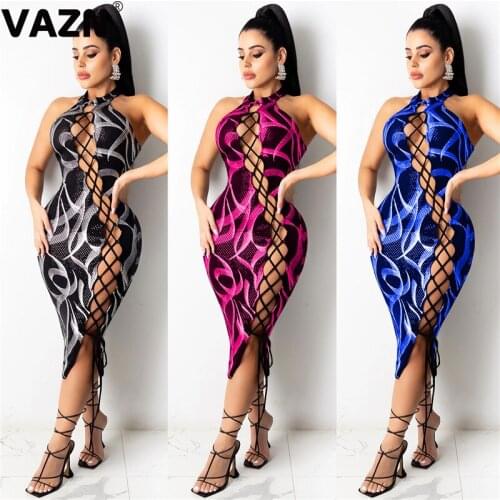 VAZN Top Quality 2021 Turtleneck Sleeveless Party Cocktail Short Dress Women Elegant Fashion Dress Slim Dress