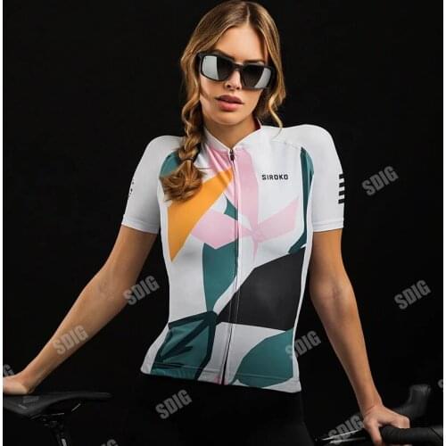 SIROKO MTB Cycling Jersey 2021 Bicycle Team Breathable Quick Dry Shirts Women Short Sleeve Bike Wear Summer Bicycle Clothing