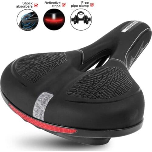 WestBiking Bike Seat Bicycle Saddle Comfortable Waterproof Soft Bike Saddles Breathable Cushion Memory Foam With Seat Tube Clamp