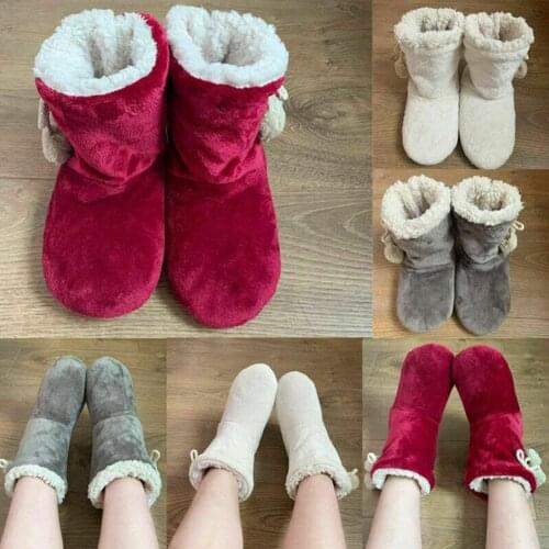 Winter Fur Slippers Women Warm House Slippers Plush Claquette Shoes Home Indoor Floor Christmas Cotton Shoes Flip Flops Fou A7G5