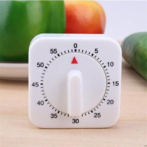 1pcs Square 60 Minute Mechanical Kitchen Cooking Timer Alarm Food Preparation Baking