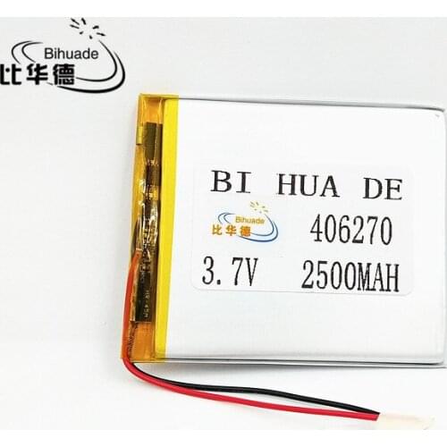 1pcs [SD] 3.7V,2500mAH,[406270] Polymer lithium ion / Li-ion battery for TOY,POWER BANK,GPS,mp3,mp4,cell phone,speaker