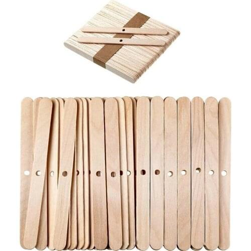 100pcs DIY Candle Wicks Holders Reusable Wooden Boards Pieces Candles Tools Centering Device For Candle Wicks Making