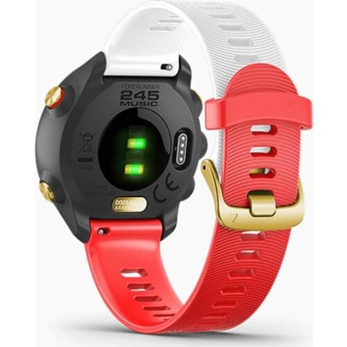 20mm Sport Silicone Watchband Strap for Garmin Forerunner 245 245M 645 Vivoactive 3 Smart Bracelet Watch Band Colorful Wristband