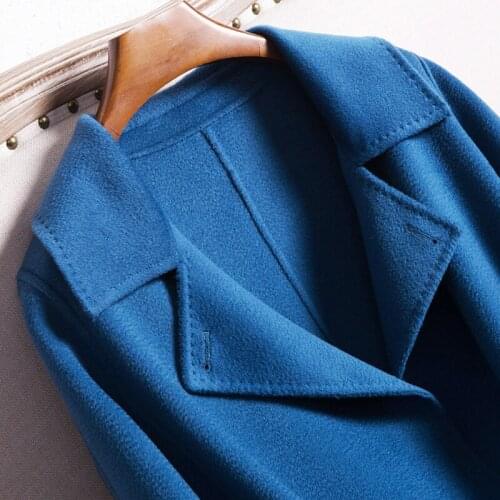 200% Long Female Jacket Wool Coat Women Clothes Spring Autumn Fashion Elegant Ladies Coats Double-sided overcoat MRT202 KJ