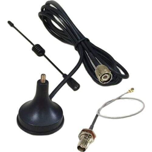 2.4Ghz 3dbi wifi antenna with magnetic base extension cable 1.5m TNC male connector + TNC female bulkhead switch ufl/ipx Cable