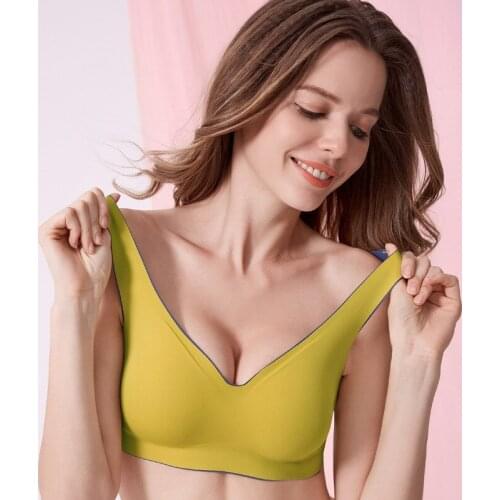 Seamless Underwear ladies underwired chest sports yoga comfortable bra chest sleep underwear push up shaping push up underwear