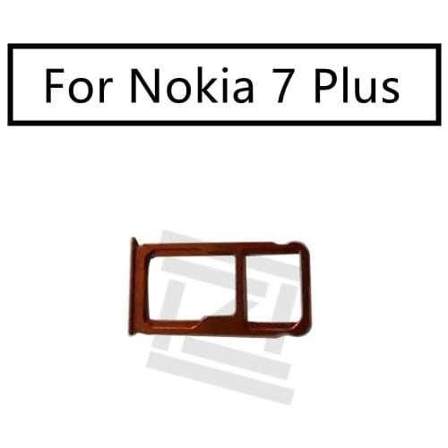 SIM Card Holder Slot Tray For Nokia 7 plus SIM Nano SIM Card Micro SD Card Tray Holder Slot Adapter Repair Spare Parts