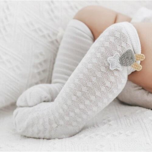 Children Newborn Baby tights summer thin mesh cute cartoon kids boys girls stockings breathable cotton baby pantyhose