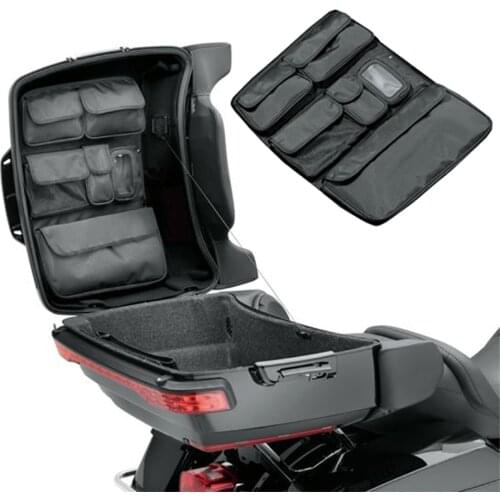 For Harley Glide Touring Street GLIDE FLHX Road King FLHRs Black Tour Pak motorcycle storage box lid storage bag 2014-2019