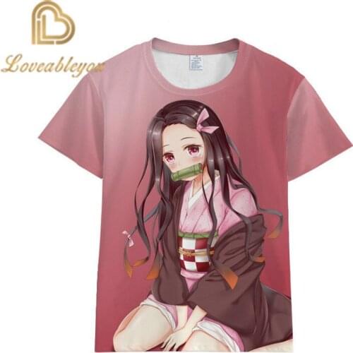 Demon Slayer Kimetsu No Yaiba 3D Printed T-shirt Men and Women Casual O-Neck Streetwear Tshirt Fashion Hip Hop Tees Tops