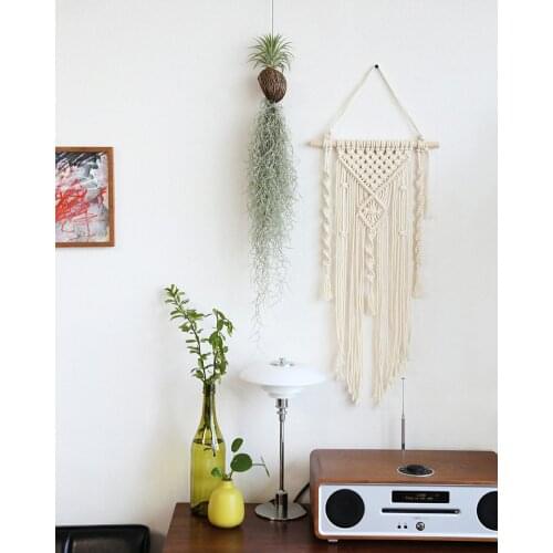 INS Nordic Children Room Hanging tapestry Bohemian Woven Cotton bedroom tapestry Macrame Hand knitted Art Tassel Wall Hanging