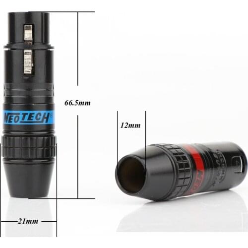 4PCS XR1812 3Pin XLR Male to Female Microphone Extension Cable Microphone Cables Plug Audio Socket Audio Connector Adapter