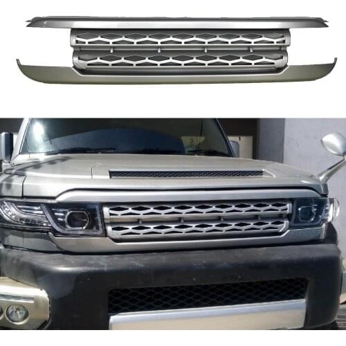Modified For FJ Grill Mesh For FJ Cruiser 2007 2008-2013 2014 2015 2016 2017 Front Bumper Grille Cover Racing Grills Accessories