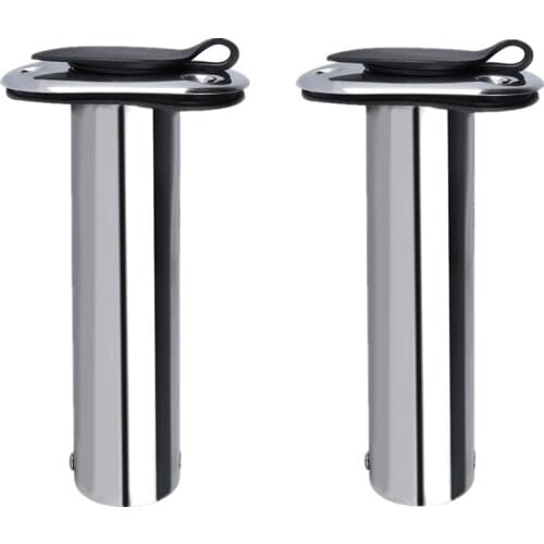 Clearance sale boat accessories marine 2 pieces Stainless Steel Flush Mount Fishing Rod Holder 90 Degree Rod Pod for Marine Boat
