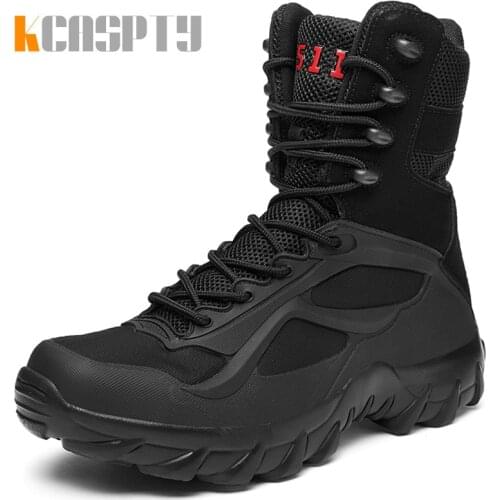 Size 39~48 Autumn Military Boots Outdoor Male Hiking Boots Men Special Force Desert Tactical Combat Work Boots Men Ankle Boots