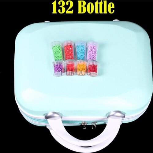 132/7 Bottles Diamond Painting Cross Stitch Accessories Tool Box Container Diamond Storage Bag Case 5D Embroidery Mosaic Kit