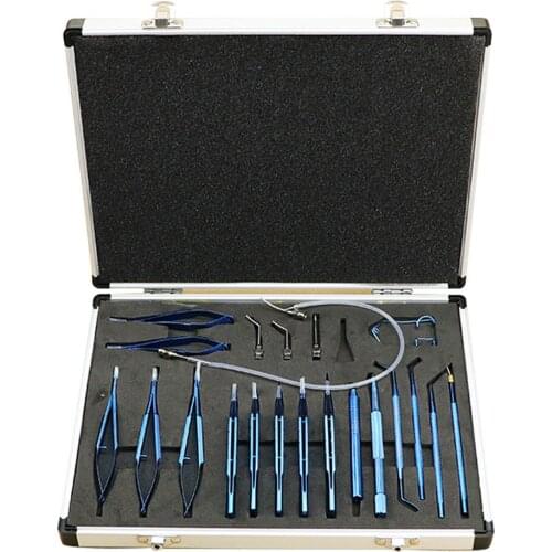 21 pcs Ophthalmic microsurgical instrument set Titanium Cataract Kit for Intraocular Lens Implant and Cataract Surgery